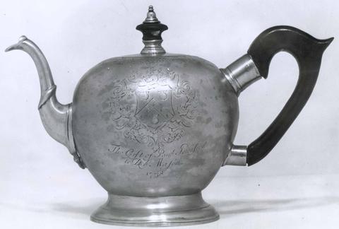 Jacob Hurd, Teapot, probably 1738