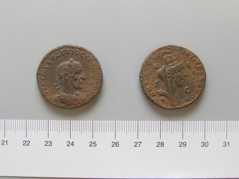 Trajan Decius, Emperor of Rome, Dupondius of Trajan Decius, Emperor of Rome from Antioch, 249–51