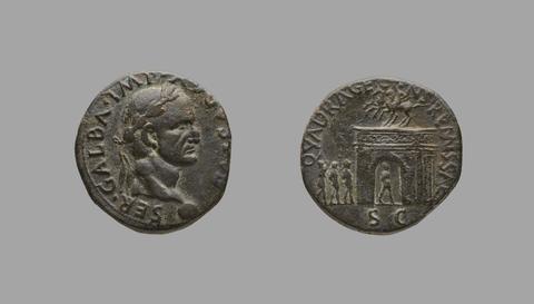Galba, Emperor of Rome, 1 As of Galba, Emperor of Rome from Tarraco, 68