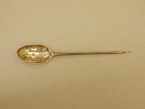 Benjamin Pierpont, Strainer Spoon, ca. 1760–70