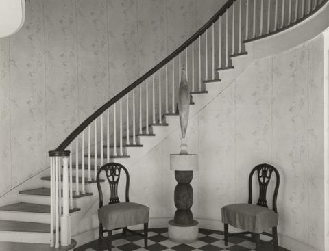 John Schiff, Photograph of foyer of Katherine S. Dreier's West Redding home, "The Haven," with Constantin Brancusi's Yellow Bird, 1941