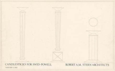 Robert A. M. Stern, Candlesticks for Swid Powell, 1983