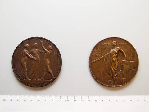 Paul Wissaert, Belgian Medal Commemorating the Resistance of Antwerp, 1921