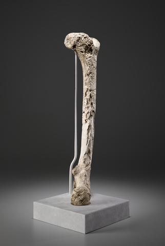 Unknown, Bone Carved with a Male Figure and an Inscription, A.D. 750–1000