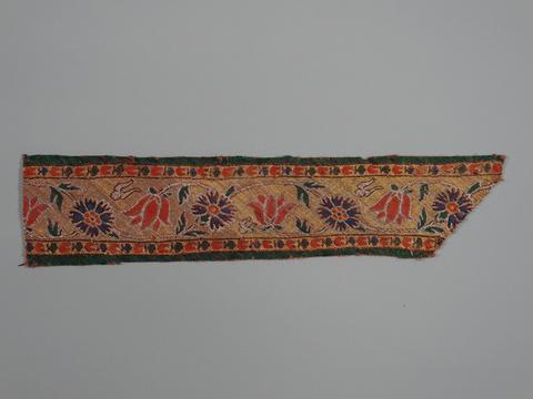 Unknown, Trimming Band with Tulips and Centaureas, 17th–18th century