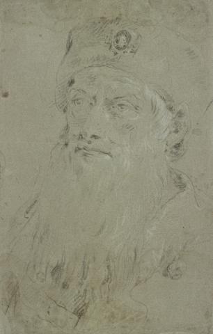 Giovanni Domenico Tiepolo, Head of a Bearded Oriental, 1752