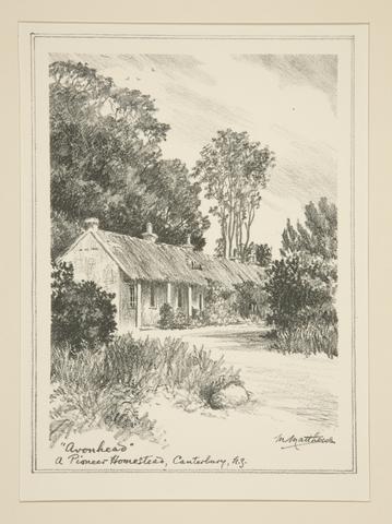 M Matthews, Avonhead, a Pioneer homestead, Canterbury, New Zealand, early to mid-20th century