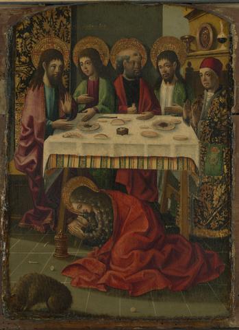Master of Perea, Saint Mary Magdalen anointing the feet of Christ, ca. 1500