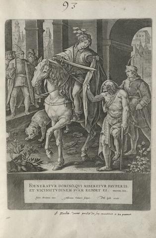 Adriaen Collaert, Saint Martin and the Beggar, 16th century