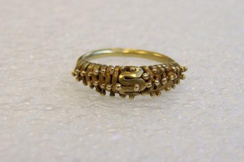 Unknown, Wrapped Wire Ring with Granules, 3rd to mid-7th century