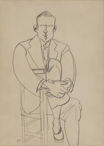Wyndham Lewis, Seated Man, 1920