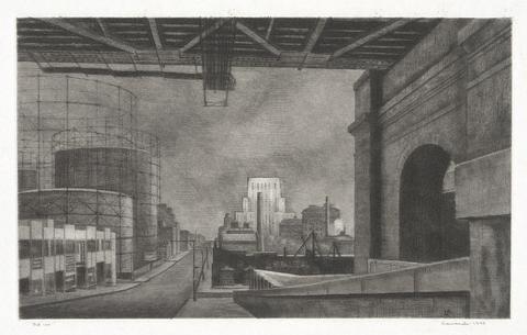 Armin Landeck, York Avenue, Sunday Morning, 1939