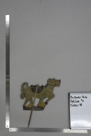 Shadow Puppet (Wayang Kulit) of Kuda, early 20th century