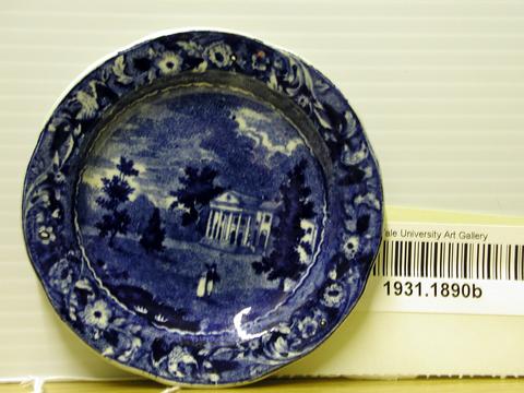 Joseph Stubbs, Cup Plate with View of Woodlands, near Philadelphia, ca. 1820