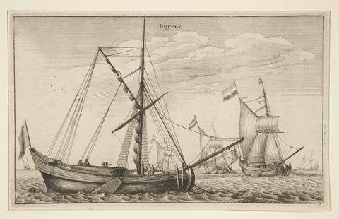Wenceslaus Hollar, Dutch Cargo Ships, from the series Navium Variae Figurae et Formae, 1647