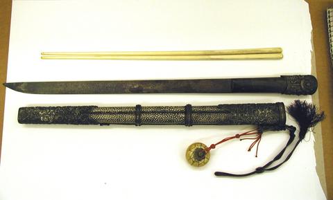 Unknown, Mongolian Knife with Ivory Chopsticks, ca. 1900