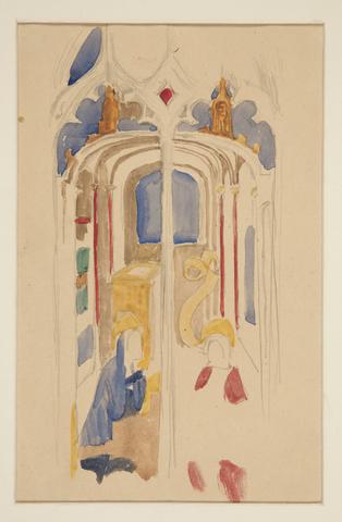 Edwin Austin Abbey, Study of the Annunciation (for an unidentified project), n.d.