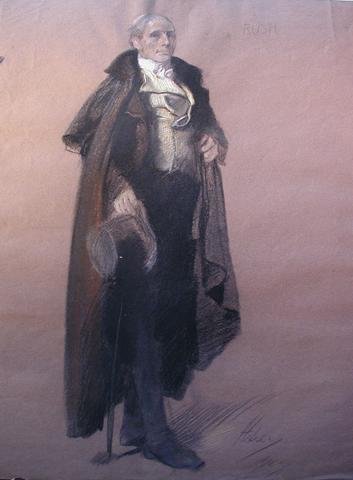 Edwin Austin Abbey, Study for figure of Dr. Benjamin Rush for "Apotheosis of Pennsylvania," mural at the state capitol building in Harrisburg, Pennsylvania, 1909