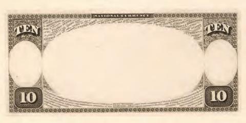 10 Dollar Back Design Essay for the Original Series, 1880–1905