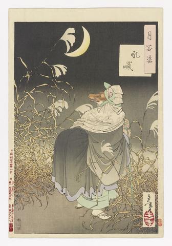 Tsukioka Yoshitoshi, Cry of the fox: # 13 of One Hundred Aspects of the Moon, January 1886