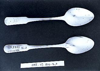 F. H., Three teaspoons, ca. 1815