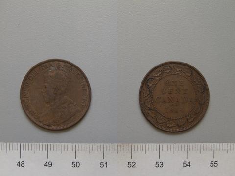 George V, King of Great Britain, 1 Cent from Ottawa with George V, King of Great Britain, 1914