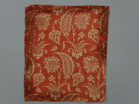 Unknown, Textile Fragment with Conventionalized Plants, 17th century