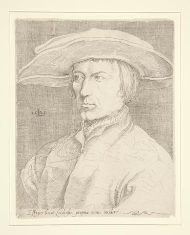 Unknown, Self-Portrait of the Artist, 1525 [Portrait of a man, so-called Lucas van Leyden, self-portrait], ca. 1600