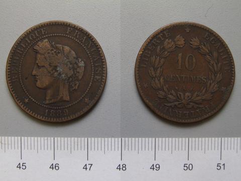 Paris, 10 Centimes from Paris, 1889