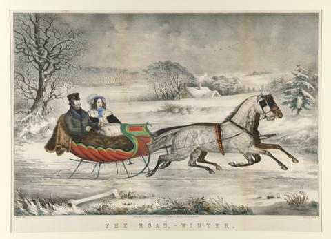 Nathaniel Currier, The Road -- Winter, 1853