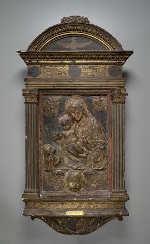 Benedetto da Maiano, Virgin and Child with St. John the Baptist and Three Cherubs, ca. 1489–93