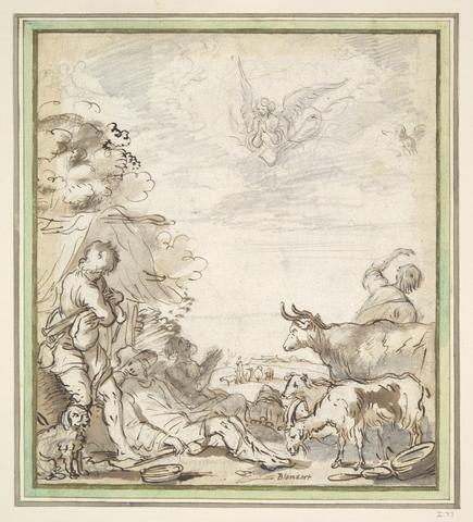 Andries Dirksz Both, Annunciation to the Shepherds, 17th century