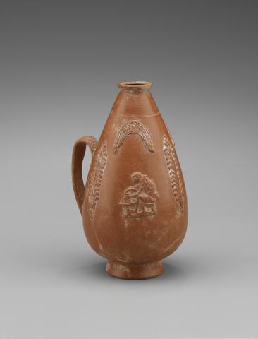 Unknown, Red slip ware piriform jug with appliqué decoration, ca. A.D. 200–250/75