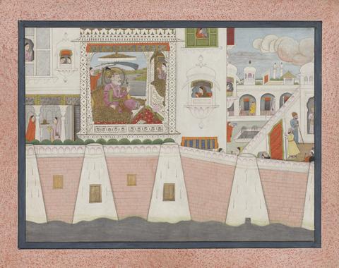 Unknown, Palace Scene with Emperor Shah Jahan (1592 - 1666), early 18th century