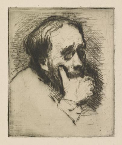 Marcellin Desboutin, Three-Quarter Portrait of Edgar Degas, 1875
