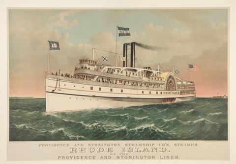 Currier & Ives, Providence and Stonington Steamship Co's.Steamer Rhode Island, 1882