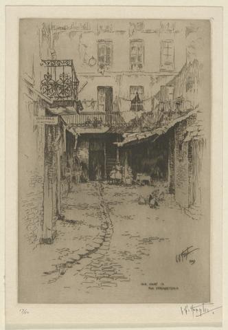 Lester George Hornby, Old Court in Rue Vercingetorix, 1906