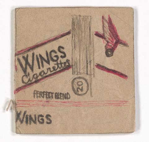 James Castle, Untitled [WINGS Cigarettes], mid-20th century