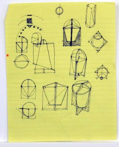 Charles Gwathmey, Teapot sketches, ca. 1987