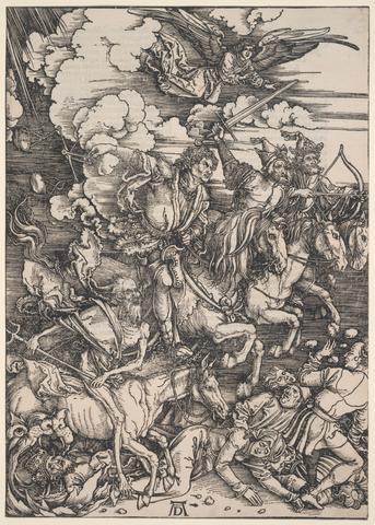 Albrecht Dürer, The Four Horsemen, from the series The Apocalypse, ca. 1495–98, published 1511