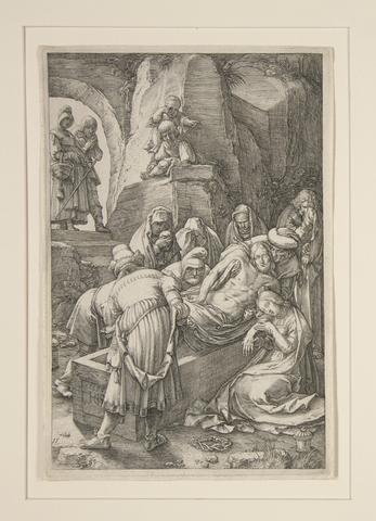 Hendrick Goltzius, The Entombment, plate 11 from the series The Passion of Christ, 1596