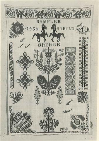 Unknown, Sampler of stitches and designs from the Greek Islands, 1938