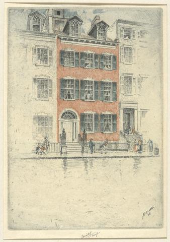Charles Fredrich William Mielatz, a. Ericsson's House, Beach Street b. The Colonnade, Lafayette Place c. St. Pauls, ca. 1908