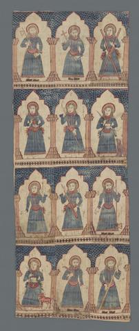 Unknown, Altar Curtain with the Ten Apostles and Two Evangelists, 18th–19th century