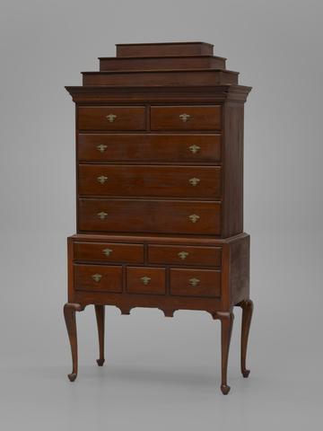 Unknown, High chest of drawers, 1750–1800