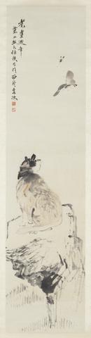 Ren Yu, Cat and Butterfly, 19th century