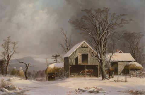 George Henry Durrie, Winter Scene in New England, 1862
