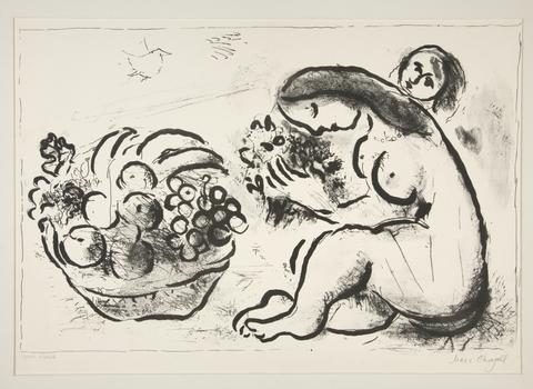 Marc Chagall, Nu a la corbeille de fruits, 1953–54