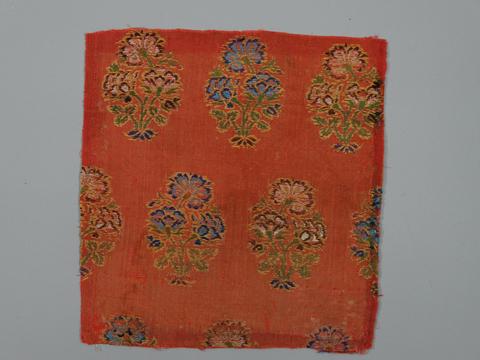 Unknown, Textile Fragment with Rose Plants, 18th–19th century