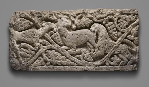 Unknown, Relief fragment depicting animals, 6th century A.D.